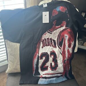 Nike Black and Red Graphic Tee